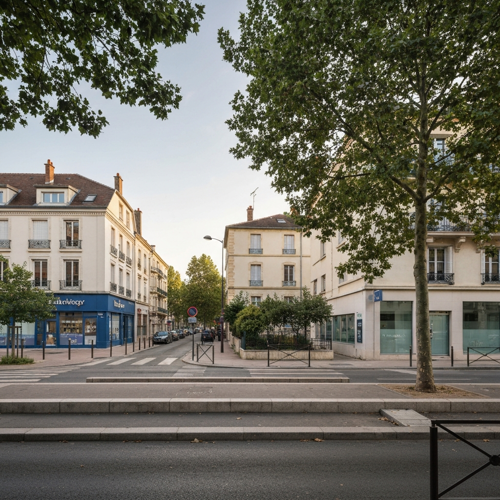 Vue aérienne de Massy avec des maisons et immeubles pour estimation immobilière